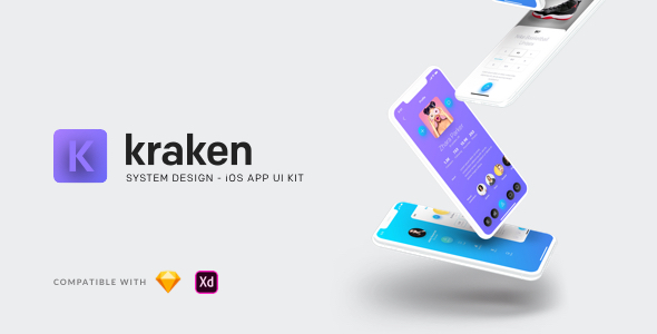 01 preview Kraken.  large preview - Kraken - iOS App UI Kit