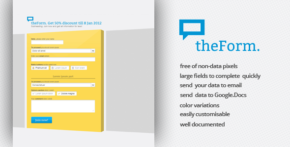 theForm HTML Sign up / Subscribe / Survey Landing - 12