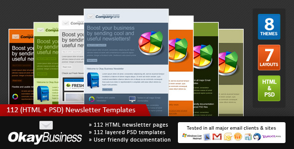 1 mainpreview.  large preview - Okay Business - Multi Usage Newsletter