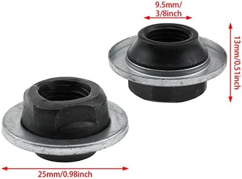 41ELVxAFZmL. AC  - AYLIFU 2-Piece Bicycle Front/Rear axle nut conical nut dust Cover 9.5mm Front axle nut, Suitable for Front and Rear Bicycle Wheels