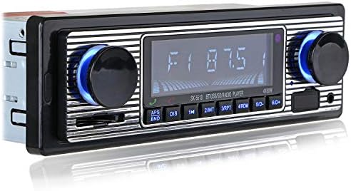 41Im66DyjVL. AC  - FYPLAY Classic Bluetooth Car Stereo, FM Radio Receiver, Hands-Free Calling, Built-in Microphone, USB/SD/AUX Port, Support MP3/WMA/WAV, Dual Knob Audio Car Multimedia Player, Remote Control