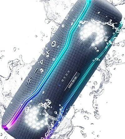 51oyI57DmL. AC  401x445 - Portable Bluetooth Speaker, IPX7 Waterproof Wireless Speaker with Colorful Flashing Lights, 25W Super Bass with 24H Playtime, 100ft Bluetooth Range, TWS Pairing for Outdoor, Home, Party, Beach, Travel