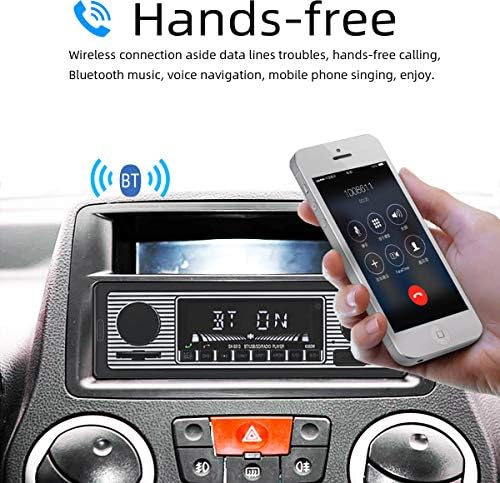 51pxFcAWqxL. AC  - FYPLAY Classic Bluetooth Car Stereo, FM Radio Receiver, Hands-Free Calling, Built-in Microphone, USB/SD/AUX Port, Support MP3/WMA/WAV, Dual Knob Audio Car Multimedia Player, Remote Control