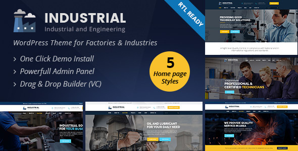 preview 01.  large preview - Industrial - Industry and Engineering WordPress Theme