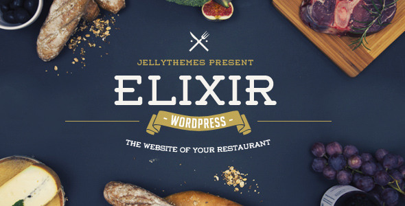 wordpress preview.  large preview - Elixir - Restaurant WordPress Theme