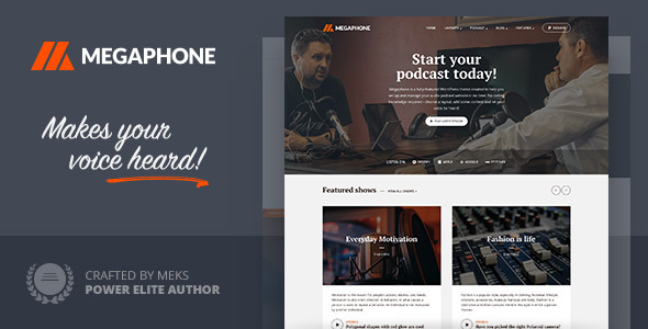 Megaphone – Podcast WordPress Theme