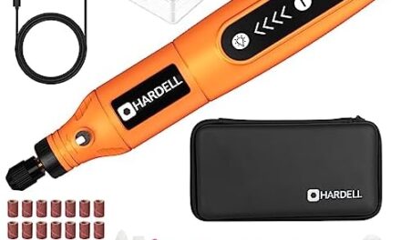 HARDELL Mini Cordless Rotary Tool Kit, 5-Speed and USB Charging with 61 Accessories, Multi-Purpose 3.7V Power Rotary Tool for Sanding, Polishing, Drilling, Etching, Engraving, DIY Crafts