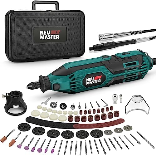 180W Rotary Tool Kit, NEU MASTER Corded Power Rotary Tools with 165 Accessories and 6 Variable Speed, 10000-35000RPM Electric Drill Set for Handmade Crafting Projects and DIY Creations