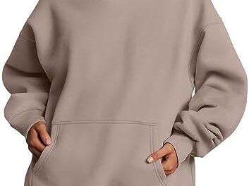 Trendy Queen Womens Oversized Hoodies Fleece Sweatshirts Long Sleeve Sweaters Pullover Fall Clothes with Pocket