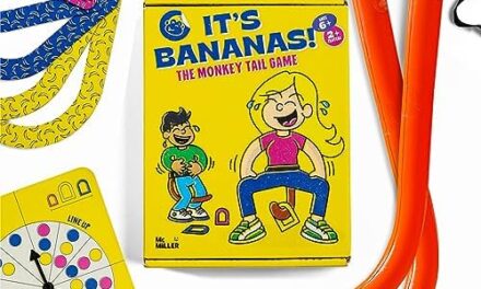 It’s Bananas! The Monkey Tail Game – Funny Family Party Game for Adults, Kids, & Teens – Ages 6+, 2+ Players, Top 10 Best Board Games 2023 for Party, Birthday, Thanksgiving, Christmas, Game Night