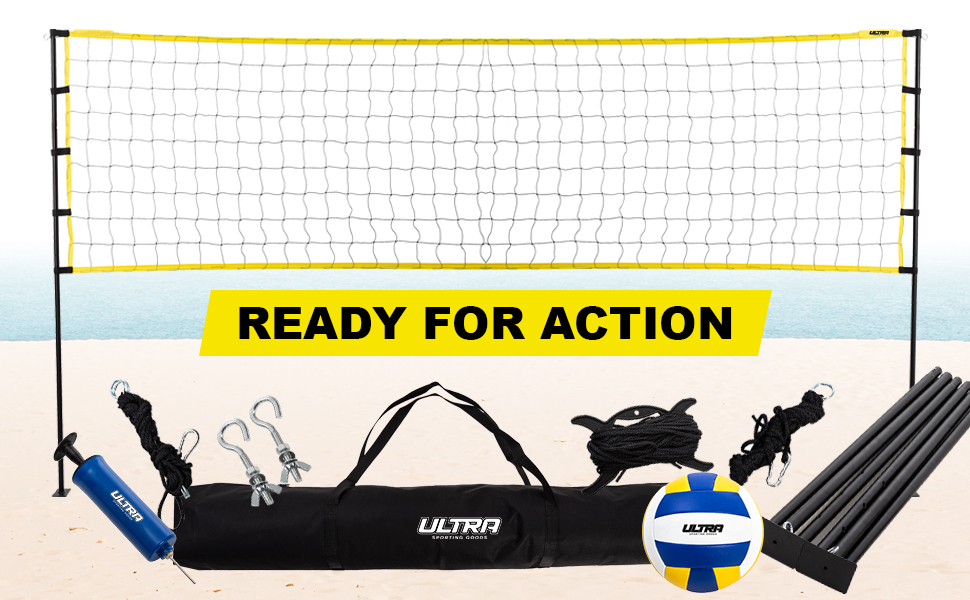 volleyball net set outdoor