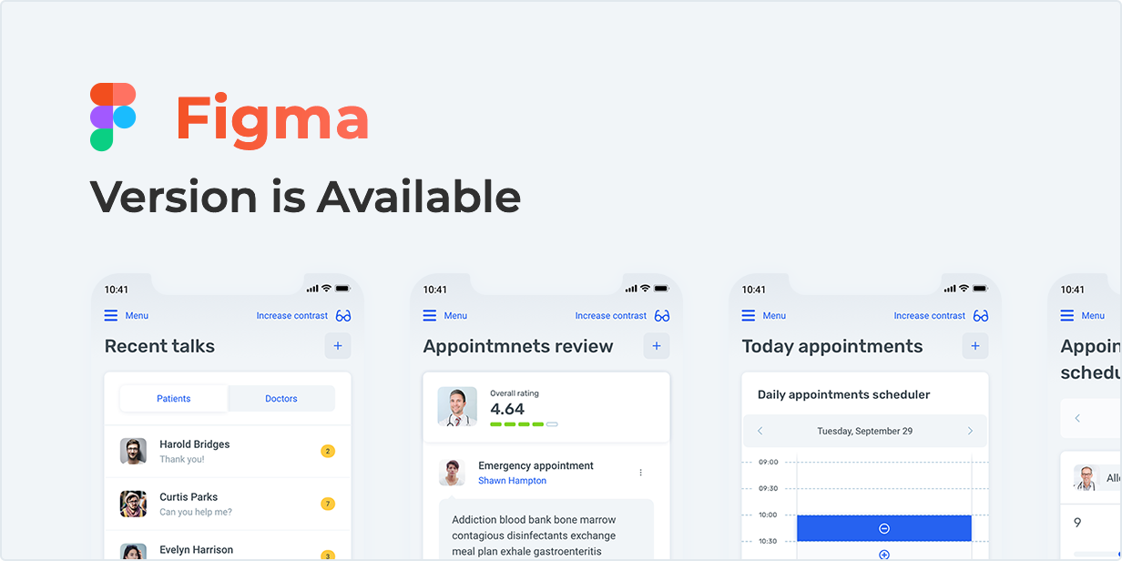 Medux – Medical dashboard app for Figma