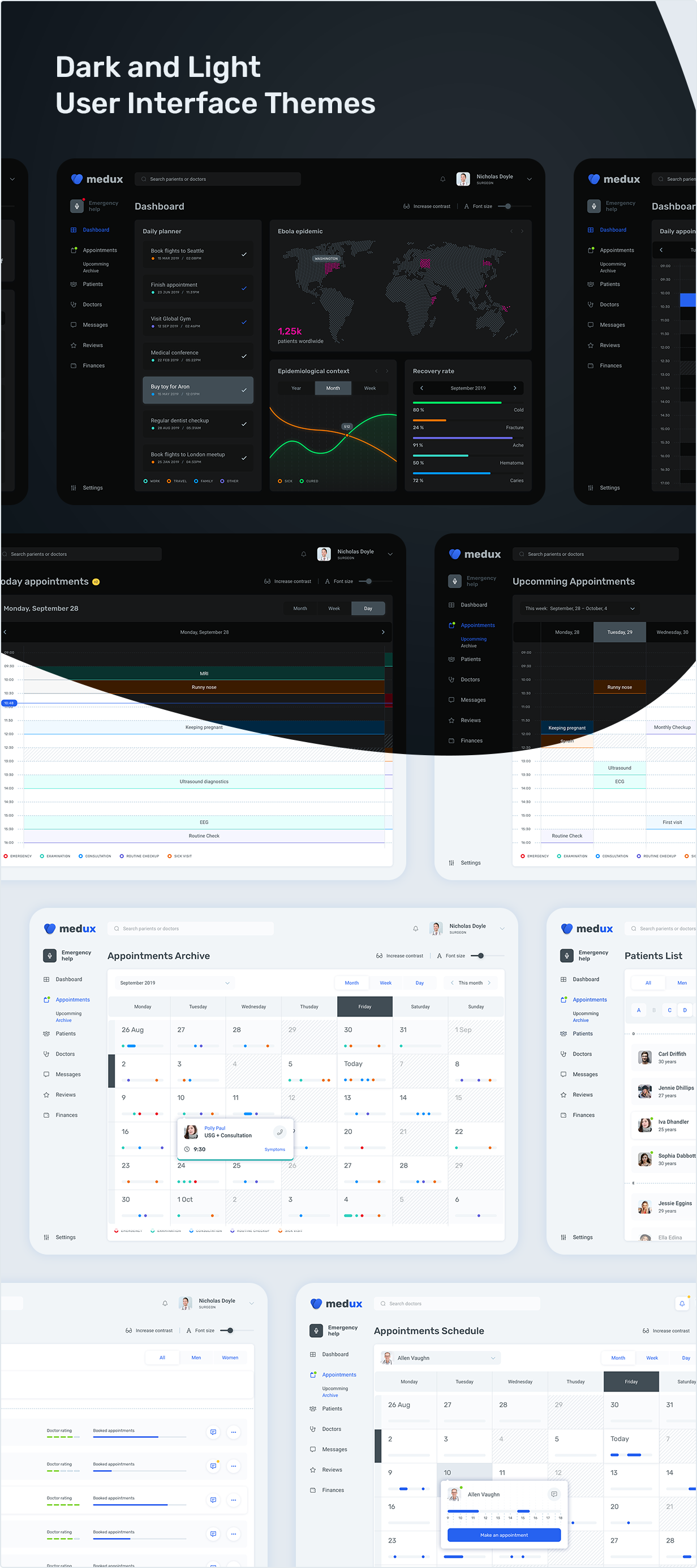 Dark and Light User Interface Themes