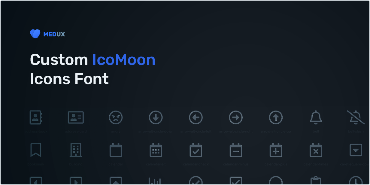 Custom IcoMoon Icons Font 