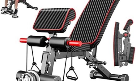 Adjustable Weight Bench – Utility Weight Benches for Full Body Workout, Foldable Flat/Incline/Decline Exercise Multi-Purpose Bench for Home Gym