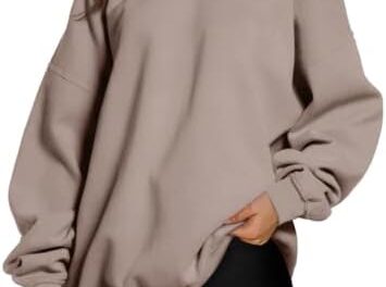 EFAN Womens Oversized Sweatshirts Hoodies Fleece Crew Neck Pullover Sweaters Casual Comfy Fall Fashion Outfits Clothes 2023