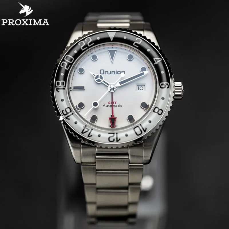 Proxima Top Luxury GMT Men’s Diving Watch 20Bar Waterproof Sapphire Crystal Hangzhou 6460 Movement Automatic Machinery Wristwatc