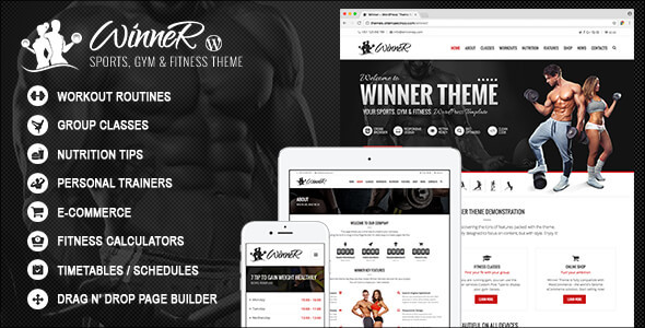 Winner – Fitness & Gym WordPress Theme