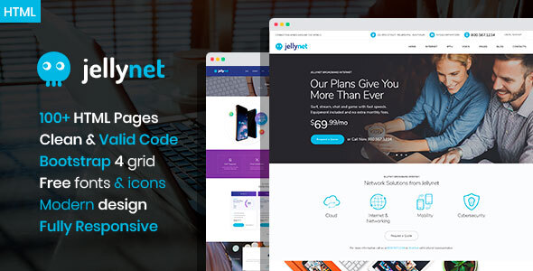 JellyNet – ISP/Tech Startup HTML Template