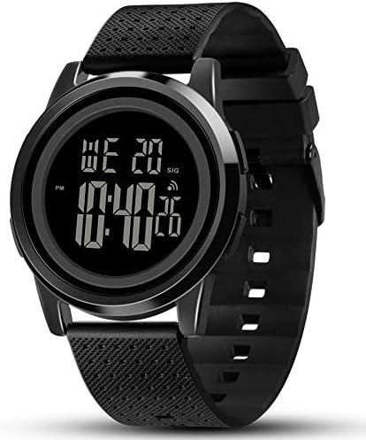 YUINK Mens Watch Ultra-Thin Digital Sports Watch Waterproof Stainless Steel Fashion Wrist Watch for Men Women