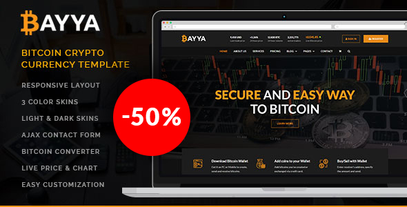 Bayya – Bitcoin Crypto Currency Template