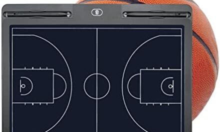 Pure Vie Electronic Basketball Coaching Board LCD Basketball Coaches Tactical Clipboard Writing Tablet Blackboard with Stylus Pen – Basketball Gift Sporting Goods Daily Training Assistant Equipment