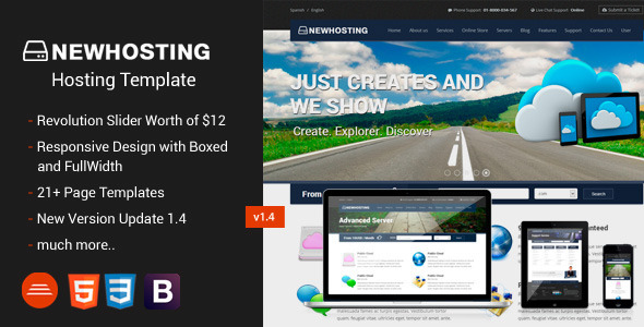 NewHosting – Responsive Hosting Css3/Html5 Theme