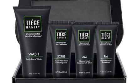 Tiege Hanley Mens Skin Care Set, Essential Skin Care Routine for Men (System Level 1) – Face Wash Kit for Fines Lines & Wrinkles – Men’s Skincare Set Includes Face Wash, Facial Scrub, & Moisturizer