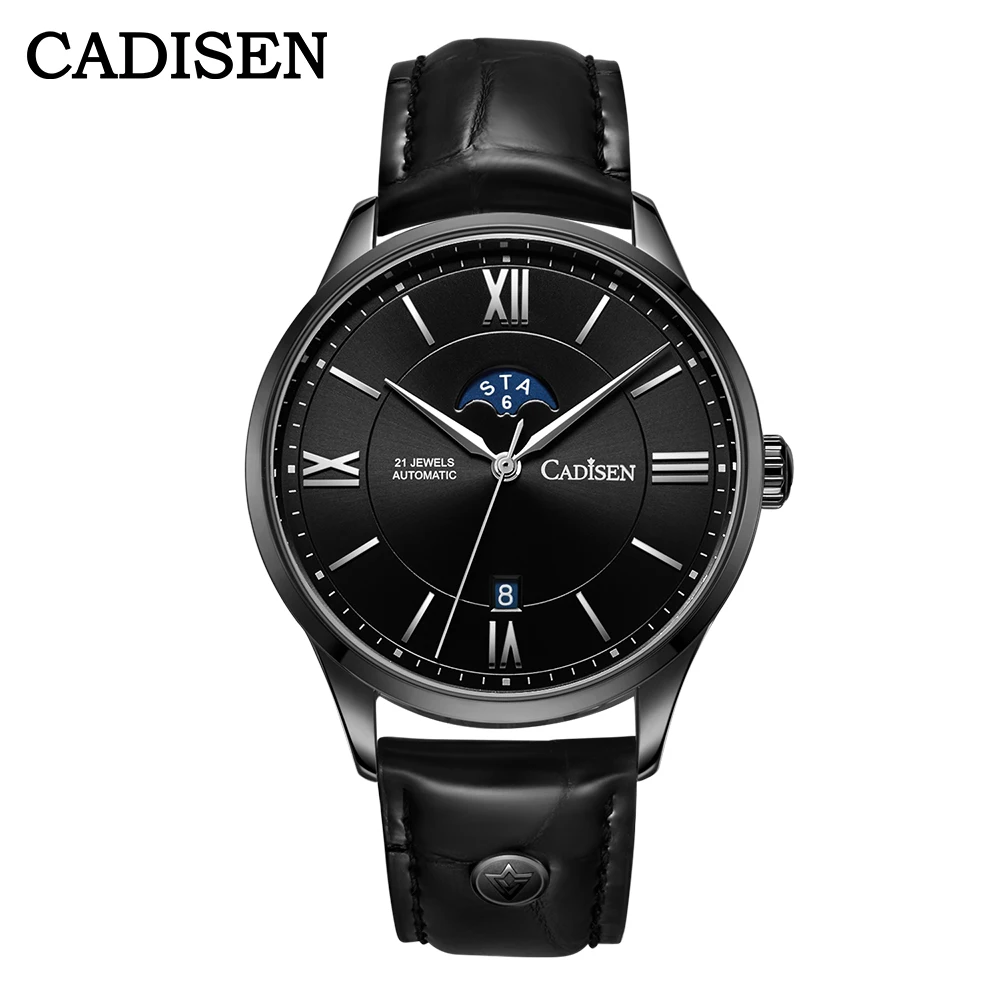 Cadisen Watch of Mens Automatic Mechanical Wristwatch MIYOTA Movement Luminous Sapphire Crystal Waterproof Simple Military Gift