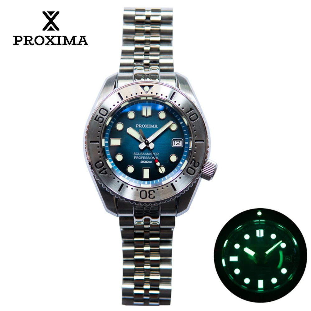 Proxima 2022 Watches For Men Automatic Mechanical Luxury NH35/PT5000 Movement Monoblock Men’s Dive Watch 30Bar Waterproof