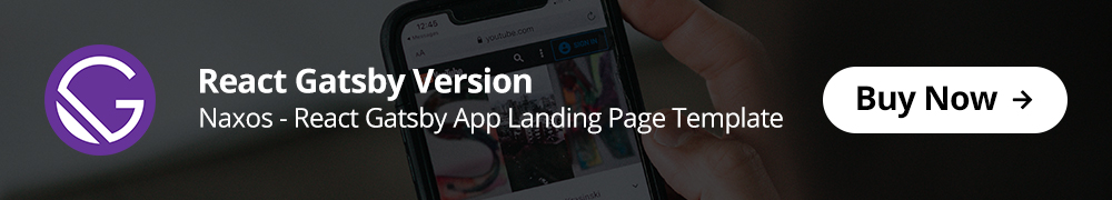 Naxos - React Gatsby App Landing Page Template