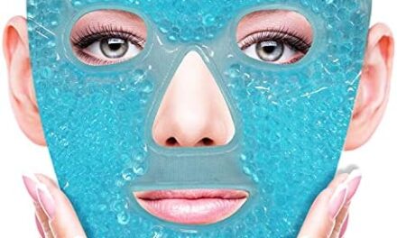 Cold Face Eye Mask Ice Pack Reduce Face Puff, Dark Circles, Gel Beads Hot Heat Cold Compress Pack, Face SPA for Woman Sleeping, Pressure, Headaches, Skin Care, Post Laser Care[Blue]