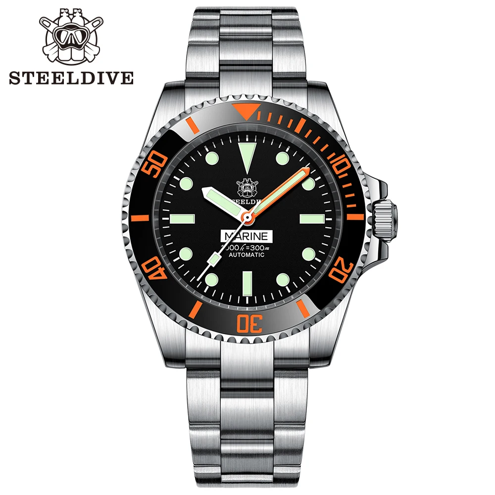 STEELDIVE SD1954C Water Ghost Watch Men NH35 Ceramic Bezel C3 luminous Sapphire Glass Automatic Mechanical Diver Watches Mens