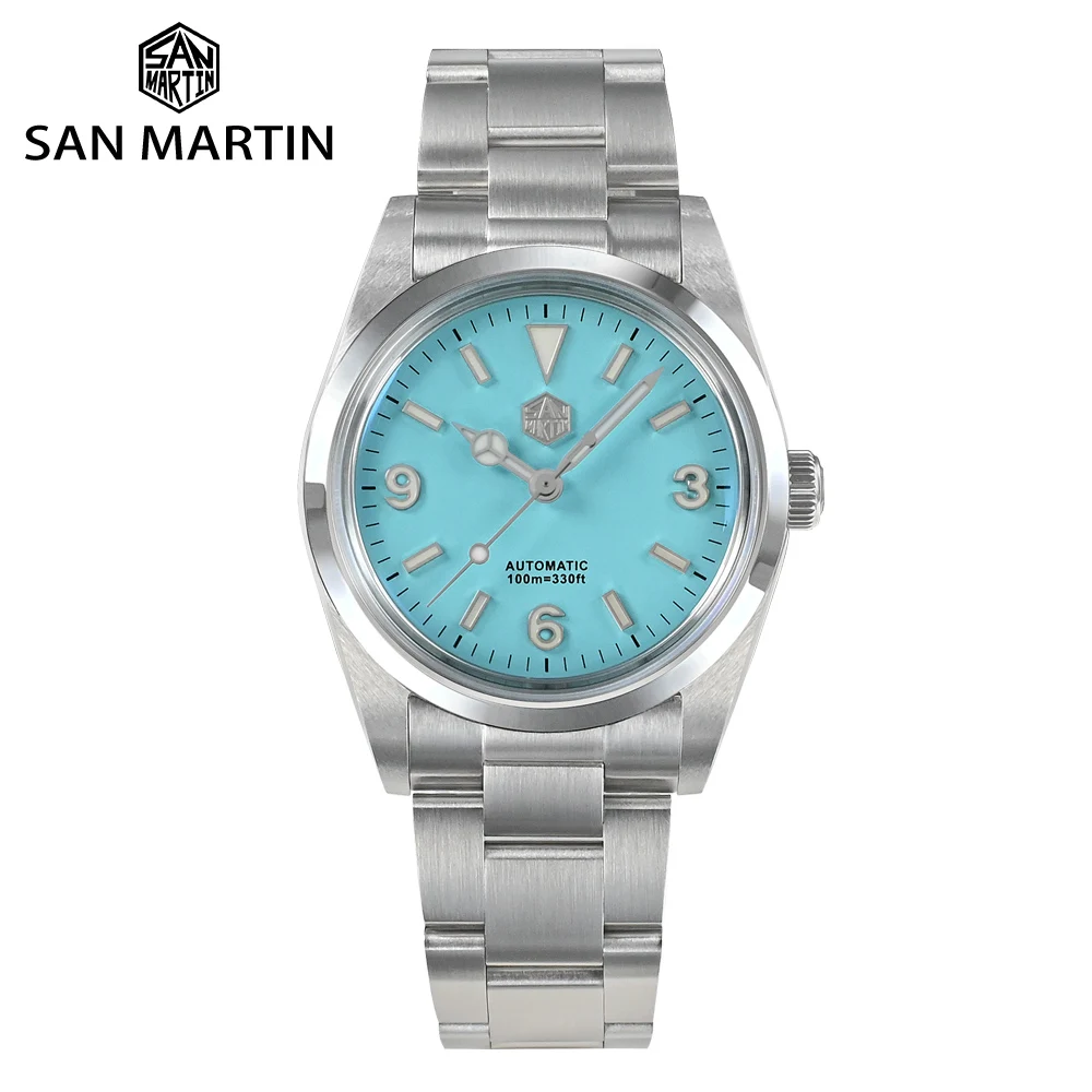 San Martin 36mm Men Watches Stainless Steel Explore Series Fashion Luxury Couples Sport Watch Automatic Mechanical 10Bar Relojes