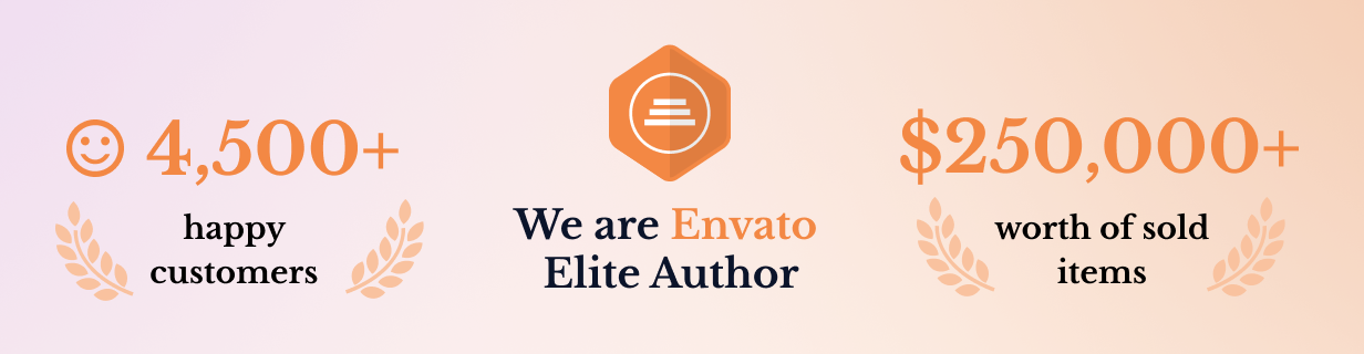 We are Envato Elite Author