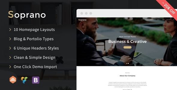 Soprano – Clean Multi-Concept WordPress Theme