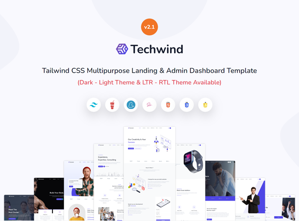 Techwind - Tailwind CSS Multipurpose Landing & Admin Dashboard Template - 4