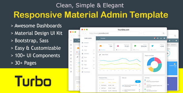 Turbo Bootstrap Admin Dashboard Template