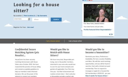 Housecarers.com Worldwide House Sitters and Pet Sitters Directory