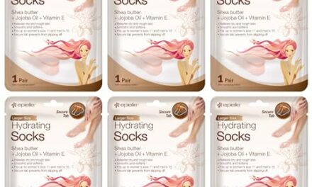 Epielle Hydrating Foot Masks (Socks 6pk) for foot cracked and dry heel to toe and callus Spa Masks – Shea butter + Jojoba Oil + Vitamin E Moisturize, Mothers Day GIfts