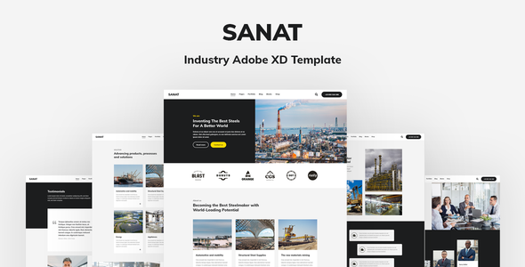 Sanat – Industry Adobe XD Template