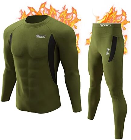 CL convallaria Thermal Underwear Long Johns Set Mens Winter Hunting Gear Sport Base Layer Bottom Top XS-4XL