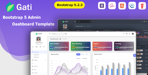 Gati – Bootstrap 5 Admin Dashboard Template & UI Kit