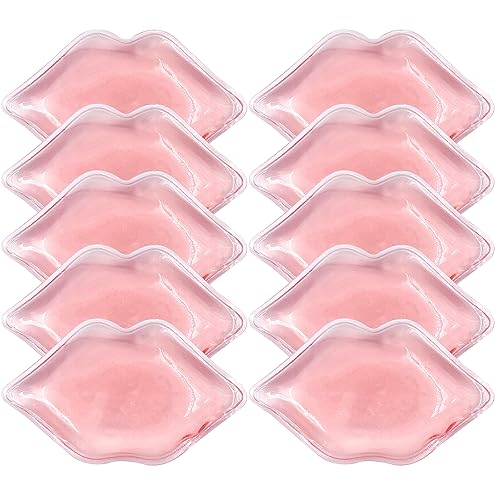 Lip Ice Pack for Cosmetic (10 PCS)，Ice Pack After lip ice treatment, reusable ice pack lip shape ice pack to relieve pain and relax lips, anti-aging lip care ice pack to reduce lip swelling