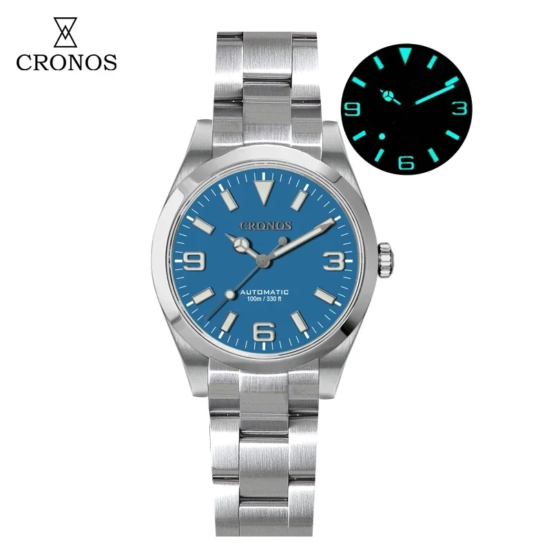 Cronos Watch For Men 39mm Dial Explore Climbing Series Couples Luxury Sport Watch Unisex Miyota 8315 Automatic Mechanical 10Bar