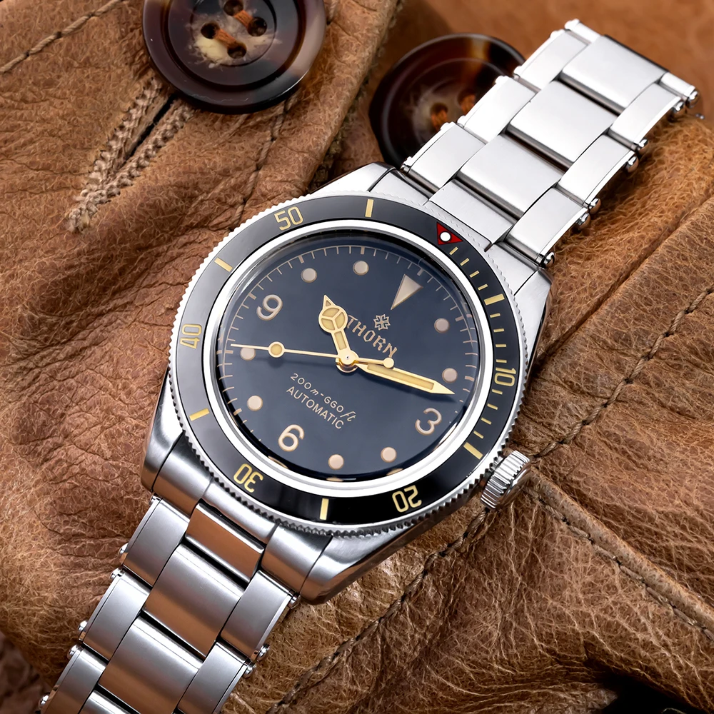 THORN Automatic mechanical NH35A movement 316L fine steel men’s waterproof fashion simple watch send boyfriend gift 39MM