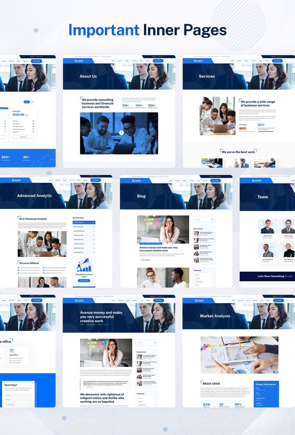 Bcom - Consulting Business WordPress Theme