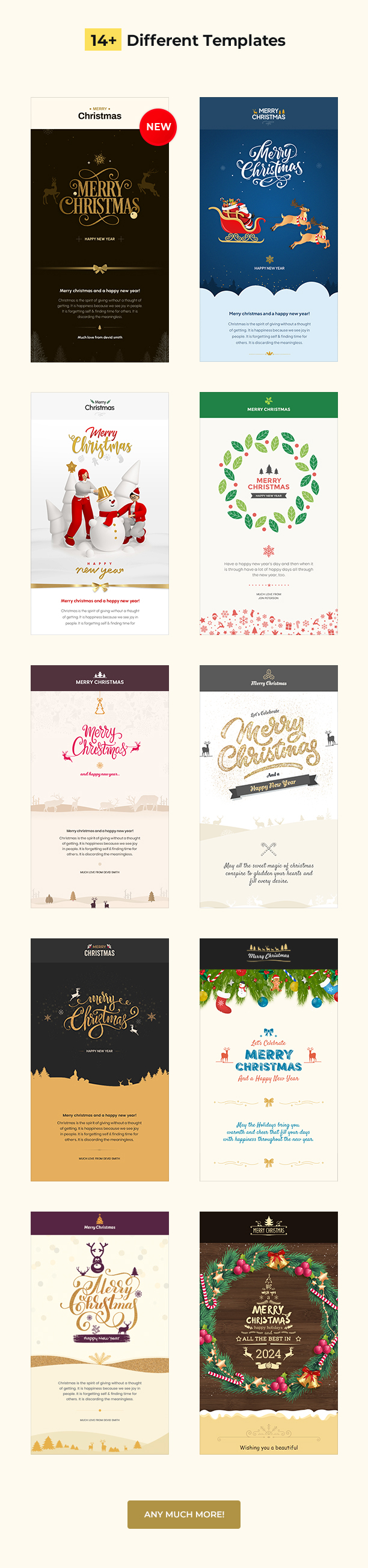 Christmas and New Year Responsive Email Template with Builder - 3