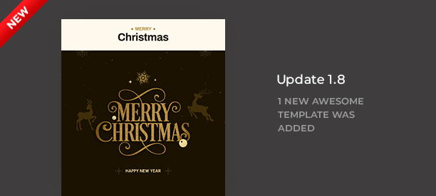 Christmas and New Year Responsive Email Template with Builder - 1