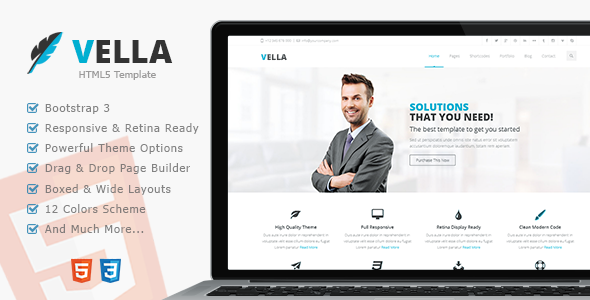 Vella – Premium Multipurpose Responsive Template